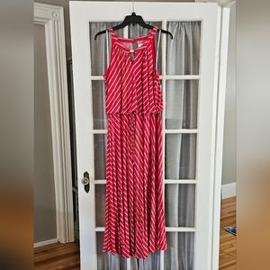 Calvin Klein Striped Maxi Dress 1x